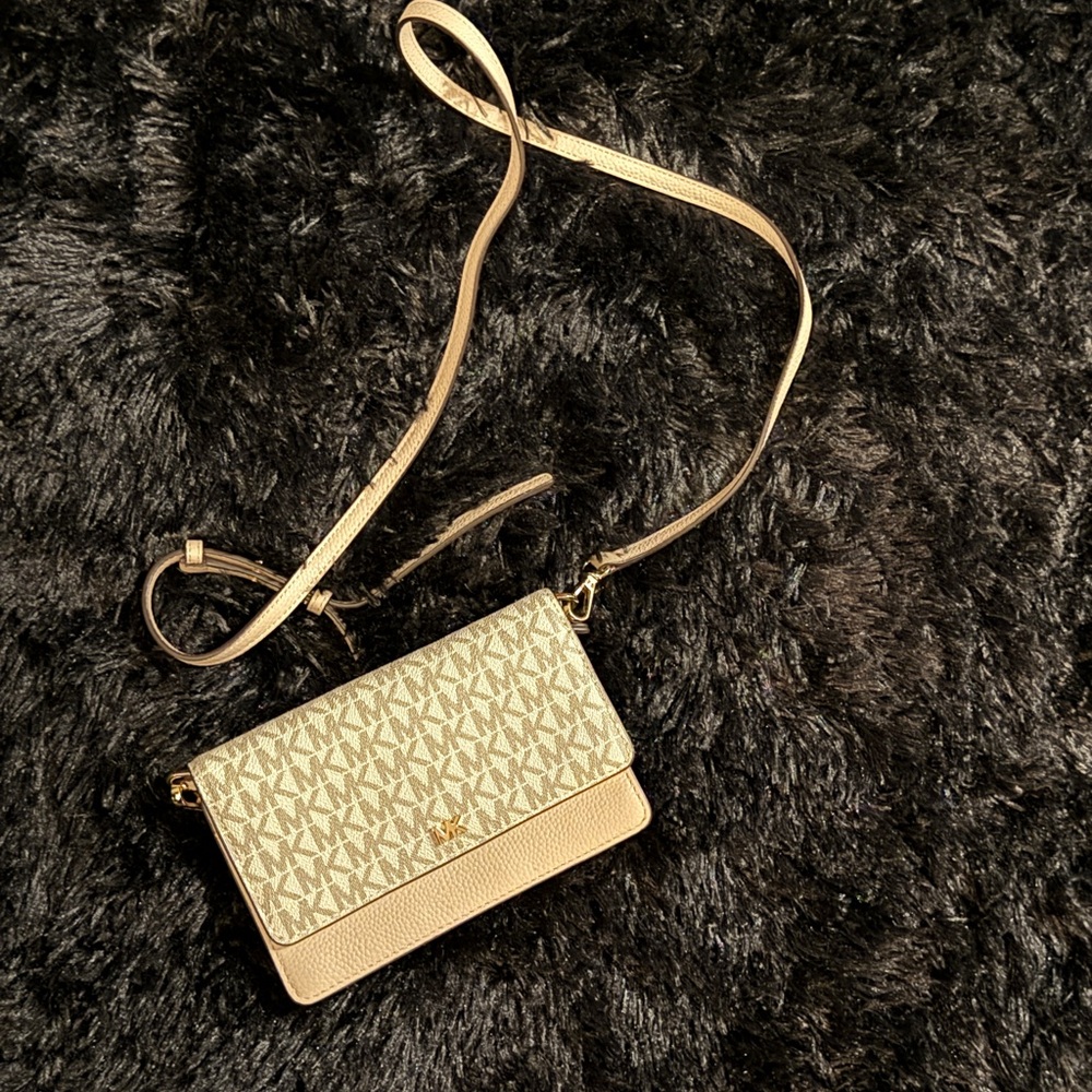 Michael Kors Baby Pink and Cream Crossbody Bag